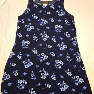 Vintage Blue Floral Dress